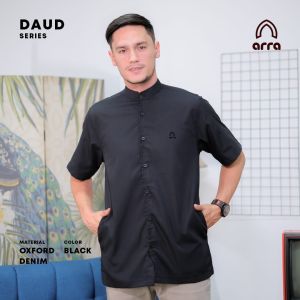 Baju Kemeja Koko Kasual Semi Formal Pakistan Bandung Pria Koko Daud Khaki