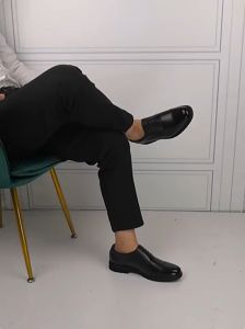 SINDBAB Business formal mens shoes with trousers leather shoes mens crocodile pattern foreign trade sets of feet plus size mens shoes