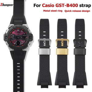 Phát Hành Nhanh Chóng Dây đeo nhựa Cho Casio Thép G-SHOCK GST-B400 Trái Tim Loạt Đặc Biệt Không Thấm Nước silicon dùng cho nam Watchband Vòng Đeo Tay Phụ Kiện Thay Thế