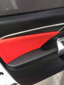 Car Door Panel Skin Cover for Honda Fit GK5 2014-2019 Handrest Interior Modification Armrest Box Cover Auto Accessories