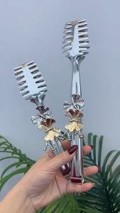 Food Clip Stainless Flowery Food Tong Penjepit Klip Steak BBQ Capit Makanan Tongs