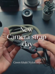 Green Khaki Nylon Rope Camera Strap with Quick release for Shoulder & Neck suitable for Fujifilm Leica Sony Canon