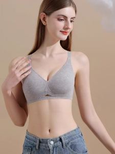 Seamless Sports Bra Womens Anti-Sagging Wire-Free Large Size Comfortable Nylon Fabric Fixed Strap Backless Design Underwear