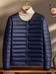 Lightweight Cotton Jacket Mens Winter Short Style Inner Wear Versatile Casual Outerwear Warmth Business Casual Nylon Fabric