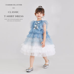 Princess Style Mesh Skirt Dress for Girls Summer New Fashion Baby Clothes Childrens Clothing Cake Skirt Nylon Polyester Blend