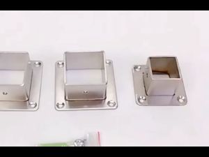 Stainless Steel Flange Anchor Base Heavy Duty Square Newel Post Flange Base for Fence Deck Railing Support