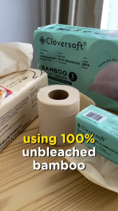 [Cloversoft Official] Unbleached Bamboo Toilet Paper [200Sheets]
