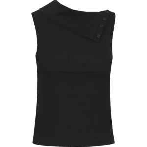 Summer Outer Wear Chic Fitted Stylish Black Sleeveless Top