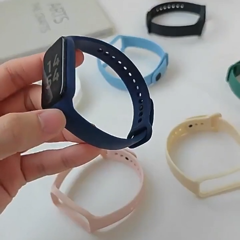 Soft Silicone Rubber Strap Replacement Band for Xiaomi Mi Band 8 Active & Redmi Smart Band 2 in multiple colors.