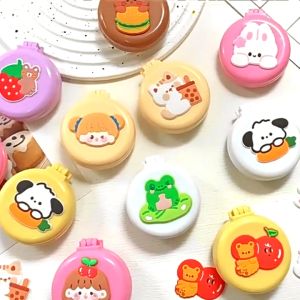 Sisir Cermin Kaca Karakter Lucu / Cermin Lipat Bulat Mini / Mirror Comb