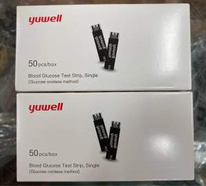 Que máy đo đường huyết Yuwell chính hãn (50kim+50 que) (date mới nhất)