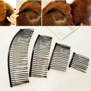 หวีผมที่มองไม่เห็นสําหรับ Bangs เครื่องประดับผมเพรียวบางในสไตล์สีดําเรียบง่ายพร้อมการออกแบบฟันสําหรับสุภาพสตรี