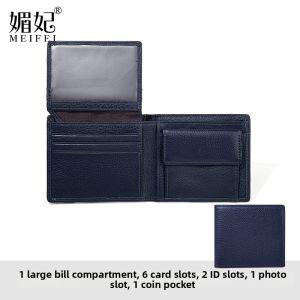 MEIFEI | Small Thin Leather Wallet with Photo Slot