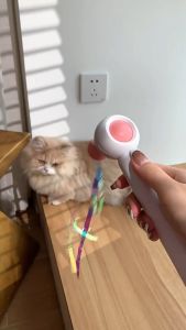 2-IN-1 Function Cat Toy Teaser Laser Multi Premium Cat Toy Mainan Kucing Ball Bell Scratching Scratch