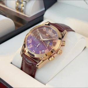 OLEVS | OLEVS Moon Phase mens watches Chronograph 30m waterproof luminous brand quartz watch for man date Leather strap Original watch