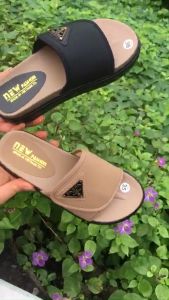 Dép nữ Parada phiên bản hàn quốc dép đế xuồng siêu nhẹ dép nữ quai da siêu mềmmặt pu kèm ảnh thực 2024