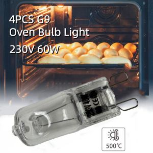4PCS 230V 60W G9 Oven Light High Tempe Resistant Durable Bulb Lamp for Ovens Fans Etc.