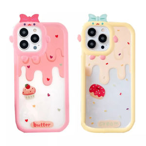 Case Oppo & Realme: Casing Cute Cake Monster & Camera Transparan Premium