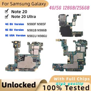 EU/USA Version Unlocked Motherboard For Samsung Galaxy N20 / Note 20 Ultra 4G N980F N985F 5G N986B N986U N981U N981B Logic Board