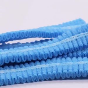 100PCS Disposable Non-Woven Strip Hat Hotel Workshop Dust Cap Blue White Shower Cap for Spa Hair Salon Beauty Accessories