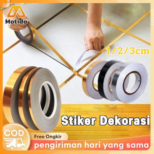 【Roll Wall】50M/Roll Gulungan Sticker Gold 2cm-3cm Dekorasi Lantai Strip Dekorasi Lemari Pakaian DIY / Stiker Ubin Keramik Jahitan Emas Yang Indah Lantai Hiasan Dinding