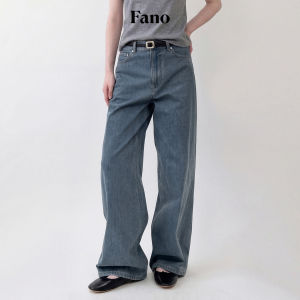 Fano | Quần Ống Rộng Phong Cách Retro Thoải Mái Đai Cao