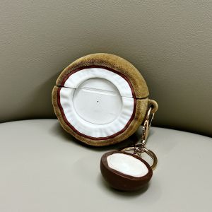 Coconut Pattern Airpods pro 3 4 Protective Case Apple Earphone Cover Bluetooth Silicone Shell Simple Design Drip Glue Process