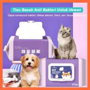 TISU BASAH HIGIENIS HEWAN KUCING ANJING ISI 80 LEMBAR