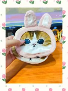 😺 ทาสแมวต้องมีสักใบ กระเป๋า Mofusand สำหรับใส่เหรียญ ใส่ของจุกจิก งานญี่ปุ่น ขนาดประมาณ 15.5×14.5×1 cm