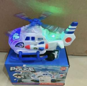 Mainan Helikopter Police rescue lampu dan suara