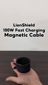4 In 1 Magnetic Charging Cable 100W PD Fast Charging Self Winding USB C Cable For iPhone Android Samsung Tablet