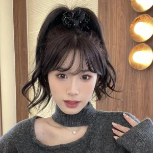 กิ๊บติดผมรูปผีเสื้อลายดอกไม้เนื้อตาข่ายสุดเก๋ไก๋สไตล์เกาหลี กิ๊บติดผมรูปหางม้าต่ำสุดเก๋ไก๋สำหรับผู้หญิง