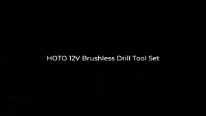 HOTO 12V Brushless Drill Tool Set – 30Nm Torque LED Display 2000mAh Battery 18-Piece Kit