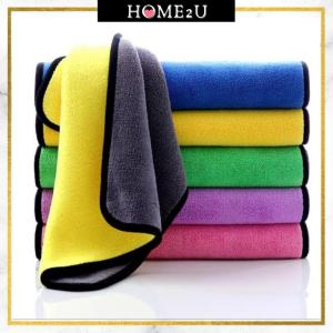 Magic Microfiber Towel Car Wash Cleaning 2 layer Kitchen Cloth Wiper Cloth 30X30/40cm 纤维抹布超吸水【Home2u】