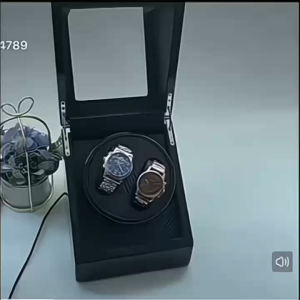 กล่องหมุนนาฬิกา 2 เรือน สีอบเปียโน Watch Winder กล่องหมุนนาฬิกาอัตโนมัติ กล่องใส่นาฬิกา กล่องนาฬิกา สีเปียโน