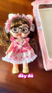 Búp Bê Công Chúa Mắt To Có Nhạc Biết Hát Mặc Đầm Đẹp Kèm Phụ Kiện Kính Đồ Chơi Phát Triển Trí Tưởng Tượng