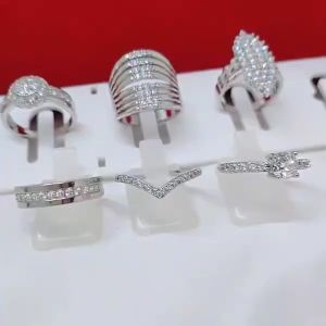Cincin Silver Wanita Aksesoris Fashion Awet Tahan Lama Anti Karat Cocok Untuk Harian G9-C8