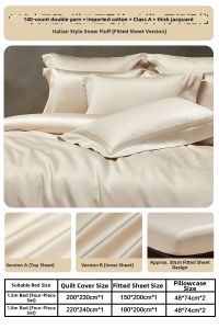 Mercury | Thick Weave Jacquard High-End Italian Damask Bed Sheet Set