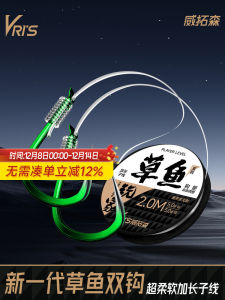 Witosen Player Double Hook Grass Fish Line Extended Professional Fishing Hooks Baitcasting Hooks for Carp Fishing
