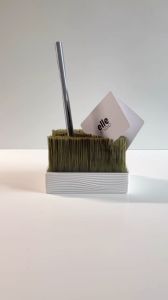 SLYCELAB Grass Business Card Holder 3D Printed Office Desk Multifunction Plant Po Card Holder