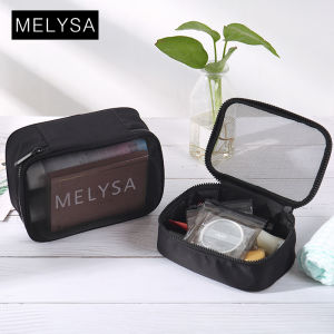 Large Capacity Portable Makeup Bag Elegant Fashion High End for Female Students Simple Design Cosmetics Storage Bag