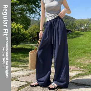 XINGJUSHE | White Vintage Linen Trousers Lightweight Sun Protection
