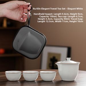 XIANGYE | Travel Portable Ceramic Tea Set One Pot Three Cups