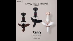 Fanco Tristar Nano 16 Inch DC Motor Corner Fan with Remote Control