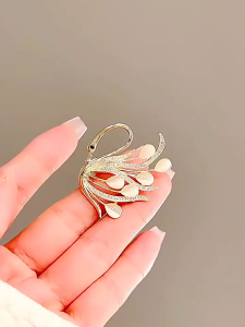 Nicedays🍒Bros Emas Angsa Dan Kupu-kupu/Bros Mutiara Imitasi/Bros Ceruk Mewah Untuk Aksesori Jas Wanita COD