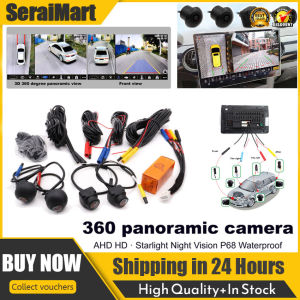 🚚 Local Delivery🚚 360 Car Camera Panoramic Surround View 1080P AHD Right+Left+Front+ Rear View Camera System For Android Auto Radio Night Vision