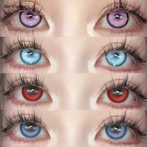 Contact Lenses for Halloween 2PCS Colored Contact Lenses Cosplay Purple Lenses 1Yearl Fashion Color Beauty Lenses Bio-essence