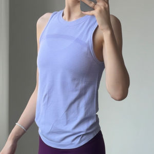 เสื้อโยคะฤดูร้อน เสื้อผ้าออกกำลังกายสำหรับผู้หญิง เสื้อกั๊ก Pilates วิ่งเช้า เสื้อผ้าออกกำลังกาย ดูดซับเหงื่อแห้งเร็ว ไม่มีแขน ยาวถึงสะโพก