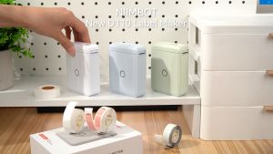 NIIMBOT D110 / D110M Label Maker Machinelocal stockwith Auto Identification0.6 Inch BT Bluetooth wireless and USB ConnectionPortable Label PrinterMultiple Templates Easy to Use for Office Home Business. For IOS PC Android