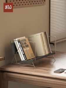 ชั้นวางหนังสือทรงไม้ใหม่ ชั้นวางของสำนักงาน ชั้นวางหนังสือขนาดเล็ก ชั้นวางของสำหรับจัดระเบียบ ชั้นวางของที่มีความรู้สึกหรูหรา
